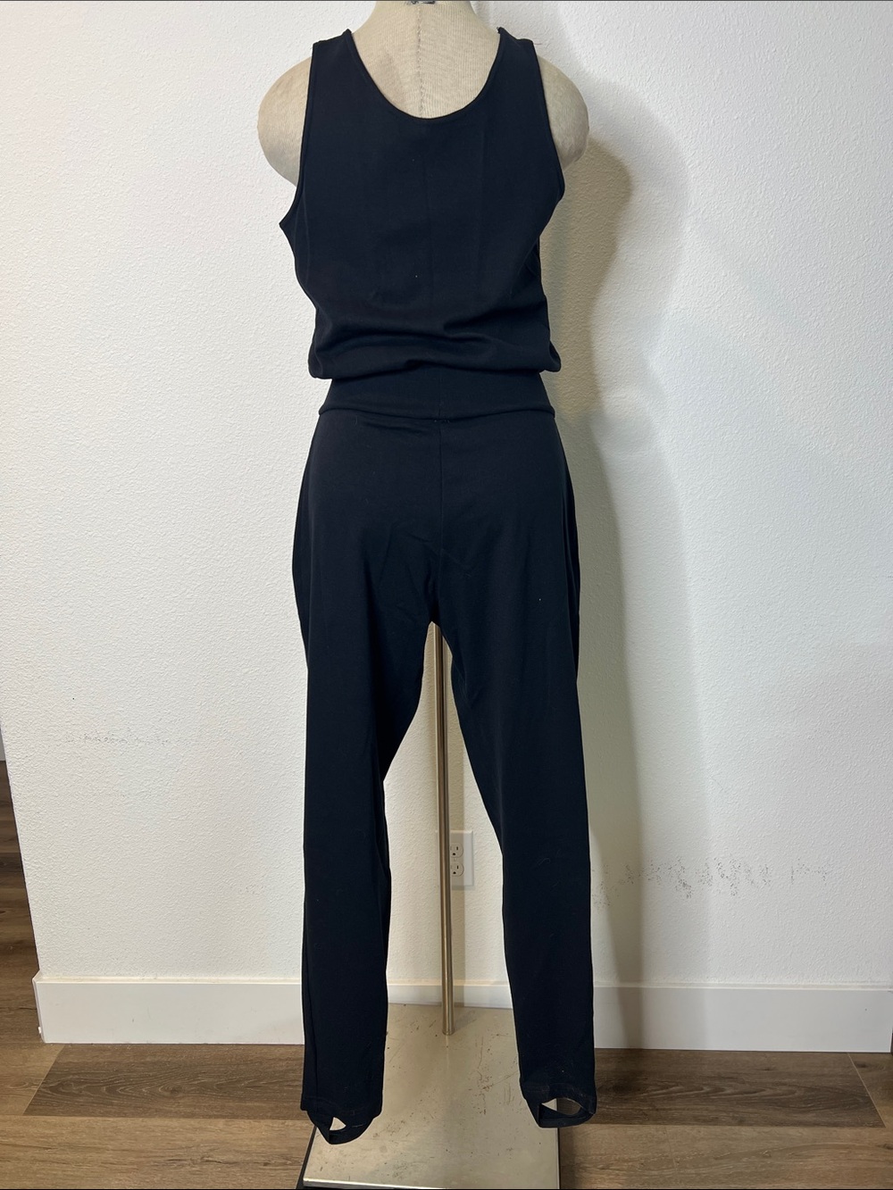 Seattle Gear Classic Black Women's Jumpsuit With Stirrups-Sleek Everyday Style